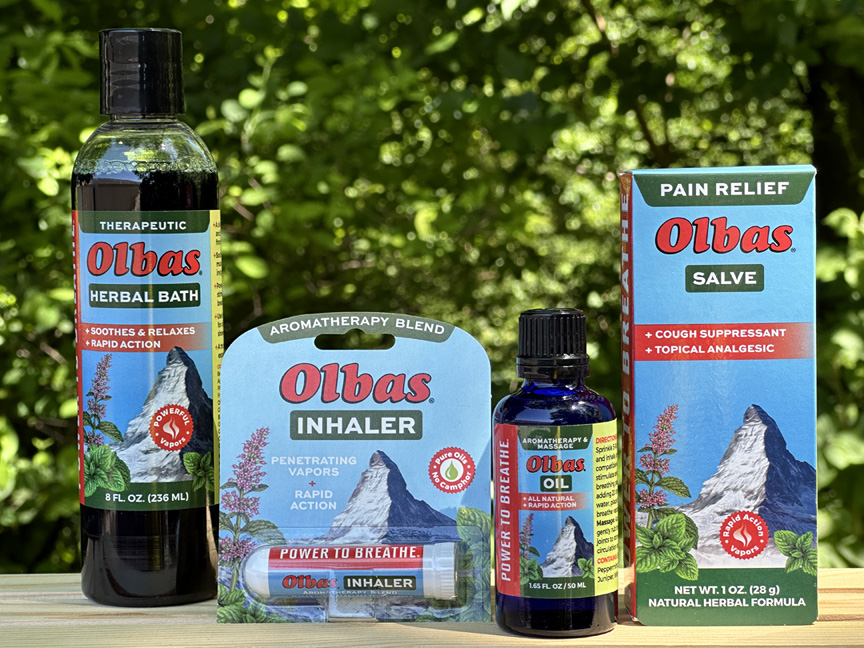 Olbas Herbal Bath, Inhaler, Aromatherapy Oil, and Analgesic Salve