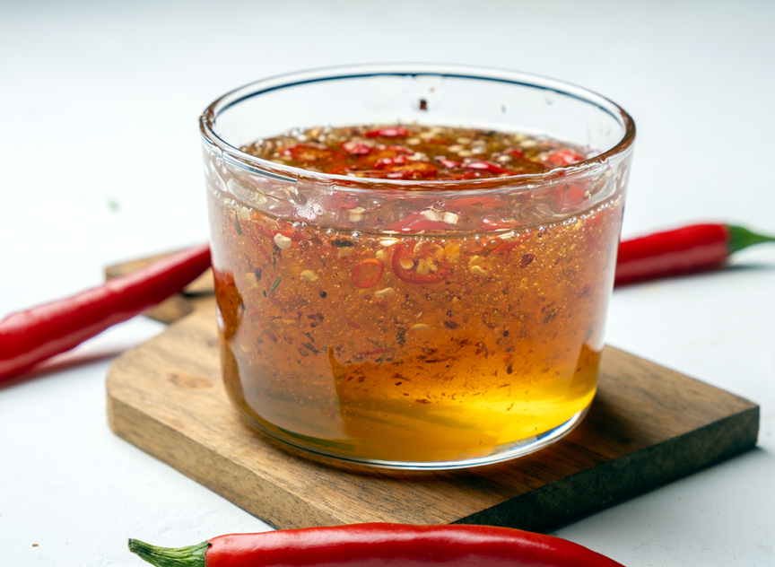 Hot honey with red pepper and spices